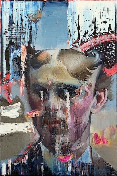 Rayk Goetze: Gehörnter, 2016, oil and acrylic on canvas, 60 x 40 cm

